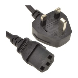 5m Kettle lead UK - Printer power cable - IEC C13 H05VV-F 0.75mm² 3G 13A - For Monitor, TV, Computer, Printer, PC, Projector, Kettle and more - Length: 5M / 16.4ft