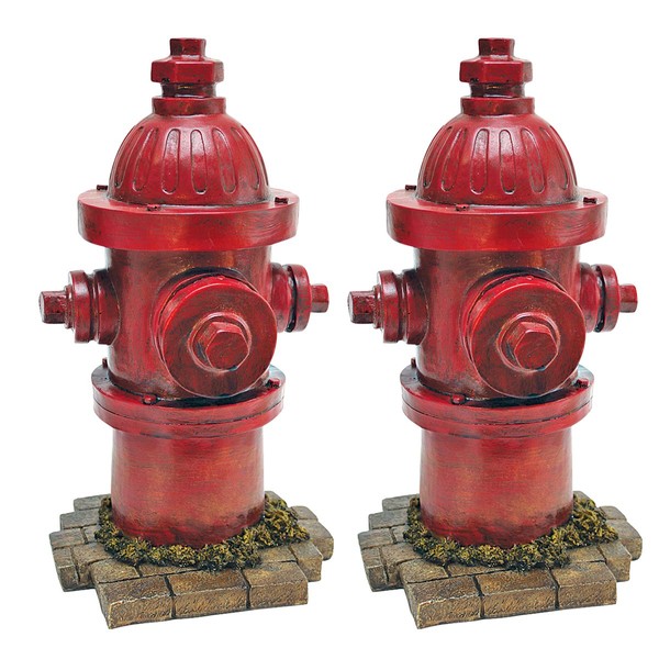Design Toscano Dog's Second Best Friend Fire Hydrant Statue: Set of Two