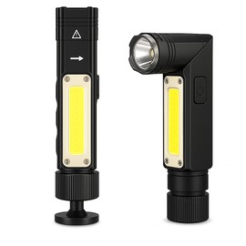 Utilify Wiederaufladbare LED-Taschenlampe, hohe Leistung, 10.000 Lumen, Hand- und Stirnlampe mit Gurt, Front- und Seitenlicht, drehbarer Kopf 90°, Magnetfuß 360°, Haken | Camping und Notfälle