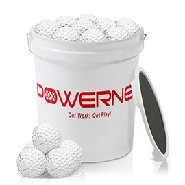 PowerNet Launch F-lite Ultra Light Dimpled Practice Balls Coaching Bucket Bundle for Pitching Machine | Baseball Softball (Bucket Bundle 4 Dozen F-lite Baseballs)