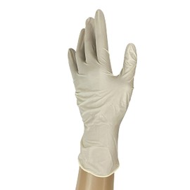 IGO LX-GU03 Natural Rubber Ultra Thin Gloves, 100 Pieces, Powder Included, M