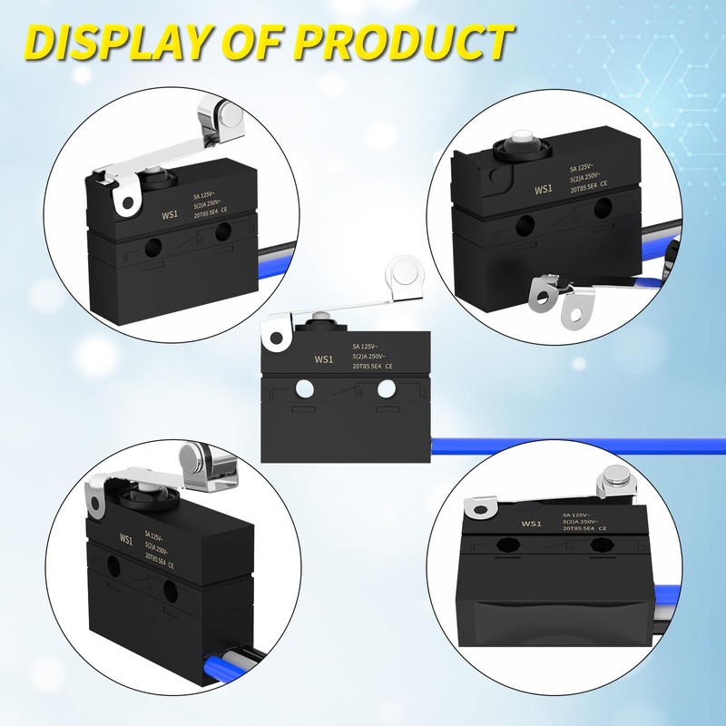 Joinfworld Micro Switch with Lever Waterproof IP67 Sealed Roller Lever