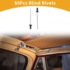 Partuto 50 Pcs Dome Head Large Flange Blind Rivets Aluminum