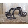 Coat Hat Hooks Cast Iron Lot Set of 6 Double