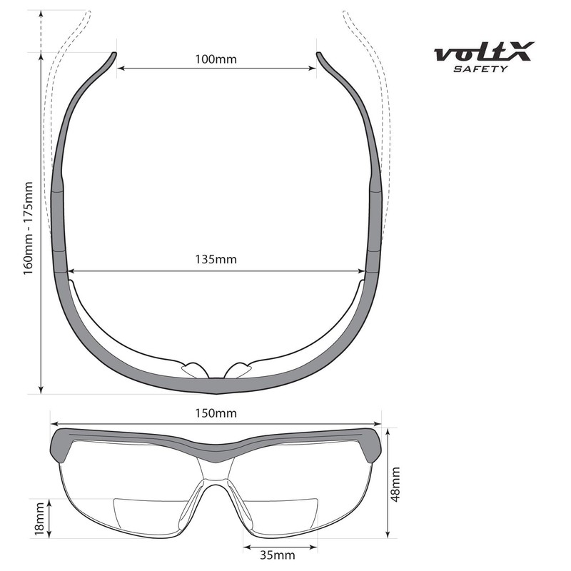 voltX GT ADJUSTABLE Safety Glasses (YELLOW Lens), UKCA & CE