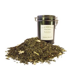 Jasmine Blossom Tea Gift Caddy 100g Airseal Green Flavoured Loose Leaf Tea by TeaCakes of Yorkshire