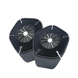 Diamall 2 PCS Car Wiper Arm Hole Protection Pad, 2.87" x 3.54" PVC Auto Wiper Arm Bottom Protection Pads, Anti-Leaf Wiper Dust Jacket, Universal Wiper Arm Hole Protective Cover for Most Cars (Black)