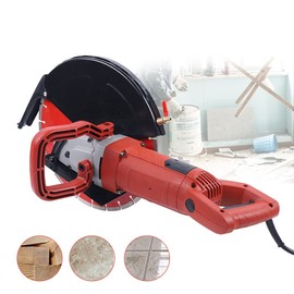 14" Concrete Saw, Electric Concrete Cutter Saw Portable Electric Circular Saw with Blade and Tool 3800r/Min Masonry Saw for Reinforced Concrete, Granite, Timber and Other Materials