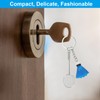 [PATIKIL] Badminton Key Chain Set of 4 Badminton Rubber Key