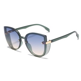 CYLEN Cateye1 Designer Sunglasses With UV 400 Protection-Sunglasses For Women Womens She Young (Blackish green)