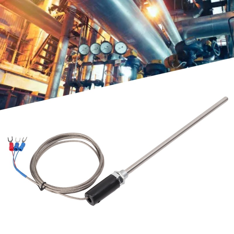 M12 Probe Thermocouple PT100 Stainless Steel Temperature Sensor Probe 200mm