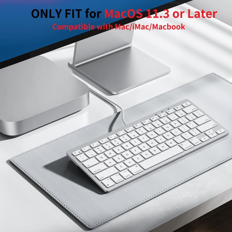 OMOTON Wired Keyboard for Mac Devices ONLY with Dual Interface,