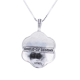 Jewelry Trends Sterling Silver Shield of Destiny Celtic Pendant with 18 Inch Chain Necklace