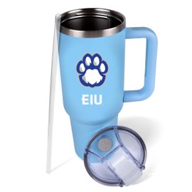 Sorority Shop Eastern Illinois University 40oz Tumbler with Handle - Quality Insulated Tumbler to Keep Your Drinks Cold or Hot for Hours