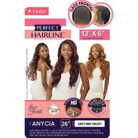 Outre Lace Front Wig - Perfect Hair Line 13X6 - Anycia (OFF BLACK 1B)