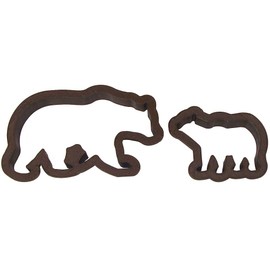 Mama Bear and Baby Bear Cookie Cutter 4.5 Inch & 2.5 Inch - Hand Made in the USA