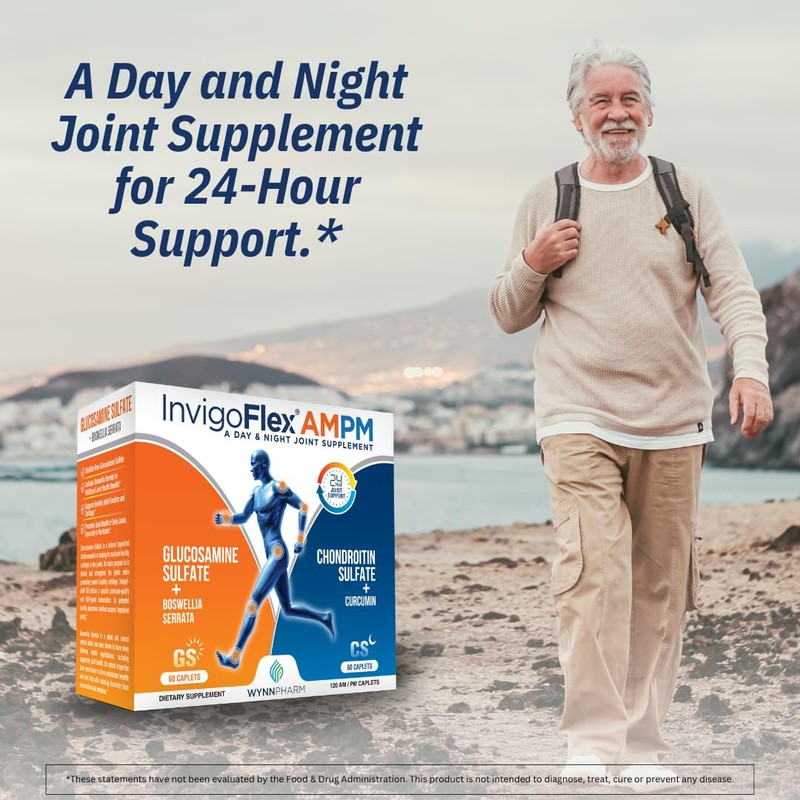 INVIGOFLEX® AMPM - Glucosamine & Chondroitin Sulfate - Turmeric Curcumin