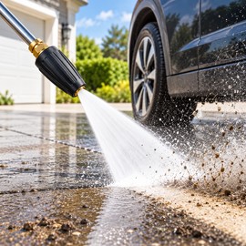 Turbo Nozzle for Pressure Washer – 360° Rotating Spray with 1/4-Inch Quick Connector for High-Pressure Cleaning