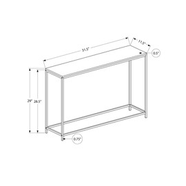 Heemab Stylish and Space-Saving Console Table for Entryways and Living Rooms, Grey Wood-Look Top, Black Metal Frame