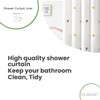 Cawtiuly Graphic Pattern Shower Curtains Waterproof Washable Fabric Bath Curtain