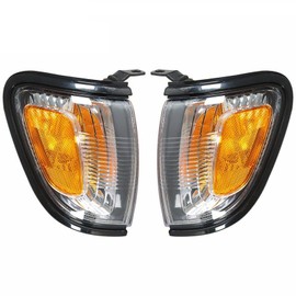 KYYET Driver and Passenger Side Park Signal Corner Marker Lights Assembly w/Black Trim Compatible with 2001-2004 Tacoma Pickup Truck 8162004090C0 8161004090C0