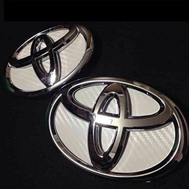 AutoLoofah プリウス プリウスα エンブレムホワイトカーボン調化シート 施工説明書付き AL-HCA-PE01