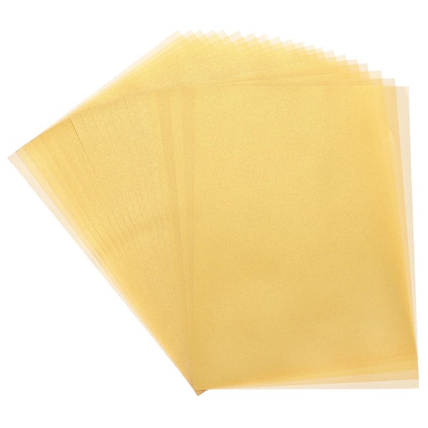 sourcing map Colored Vellum Paper, 20 Sheet Gold Transparency 8.3"