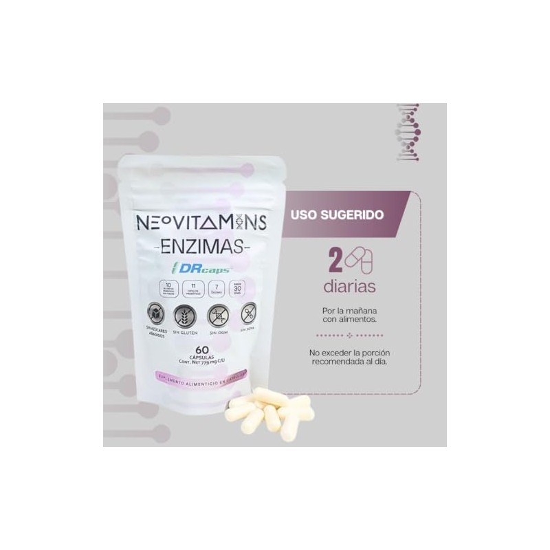 ENZIMAS DR. CAPS™ NEOVITAMINS | Suplemento Alimenticio | Tecnología DR.