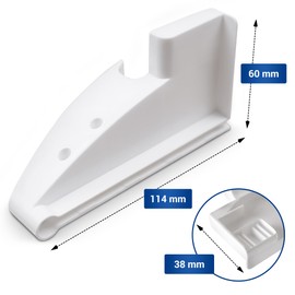 VIOKS Side Panel Set Bracket Left + Right Replacement for Liеbherr 9193353 7436004 + 7433698 9193354 Fridge Door Holder - Fridge Door Holder Set - Door Holder for Bottle Compartment