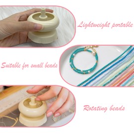 DHER Bead Spinner Bead Needles Bead Spinner Set Bead Spinner Tool Mini Plastic Bead with Bead Needle, Quick Bead, Hand Bead, DIY Beads Bracelet Necklace Accessories Tool