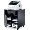 FITUEYES Printer Stand with Storage Adjustable Shelves, Wood Mobile Cart