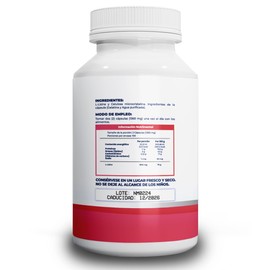 Lisina Pura - 1000 mg por Porción - 200 Cápsulas - Pure L-lysine - Sin Rellenos e Ingredientes naturales