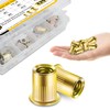 235Pcs Rivet Nuts Assortment Kit, Zinc Plated M3 M4 M5