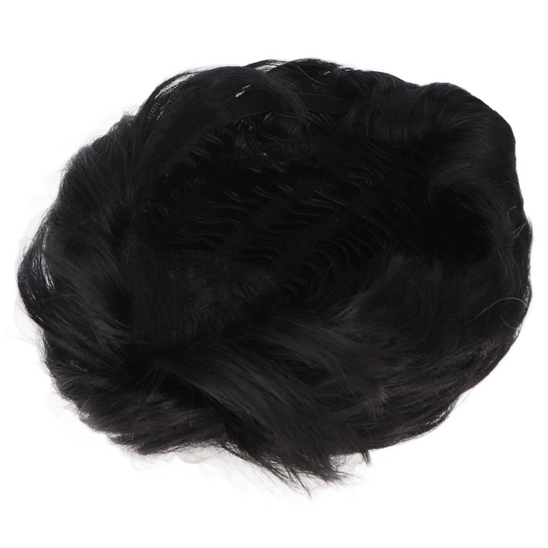Men's Short Black Wig High Temperature Silk Layered Realistic Breathable
