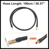 Hihaha 100cm Car Tire Inflator Extension Hose Adapter Black Copper