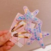 Glitter Starfish Hair Clips for Women Girls 10 Pcs Snap