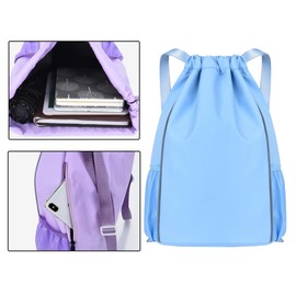 FAVORTALK Gym Bag Fashion Sports Backpacks Backpack Large Drawstring Waterproof Backpack with Shoe Compartment Sports Backpack Women's Outer Pocket for Quick Access, B03212