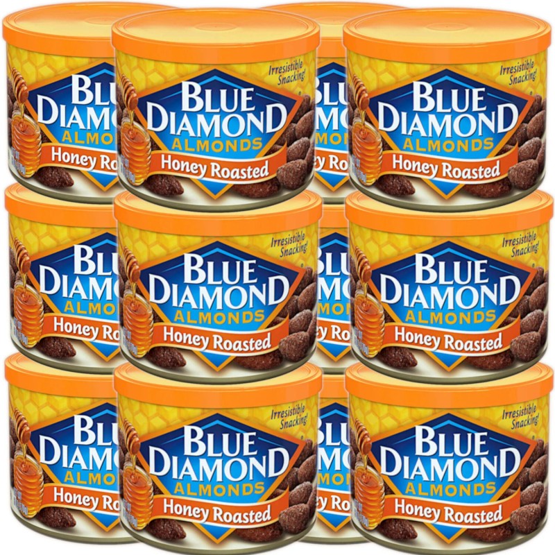 Blue Diamond X12 Blue Diamond ALMONDS Honey Roasted Salty Sweet