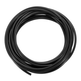 HARFINGTON Pneumatic Tubing Pipe Pu Hose 4mm OD x 2.5mm ID 5 Meters(16.4 FT) Air Compressor PU Polyurethane Line Hose Tube for Air Compressor Water Fluid Transfer, Black