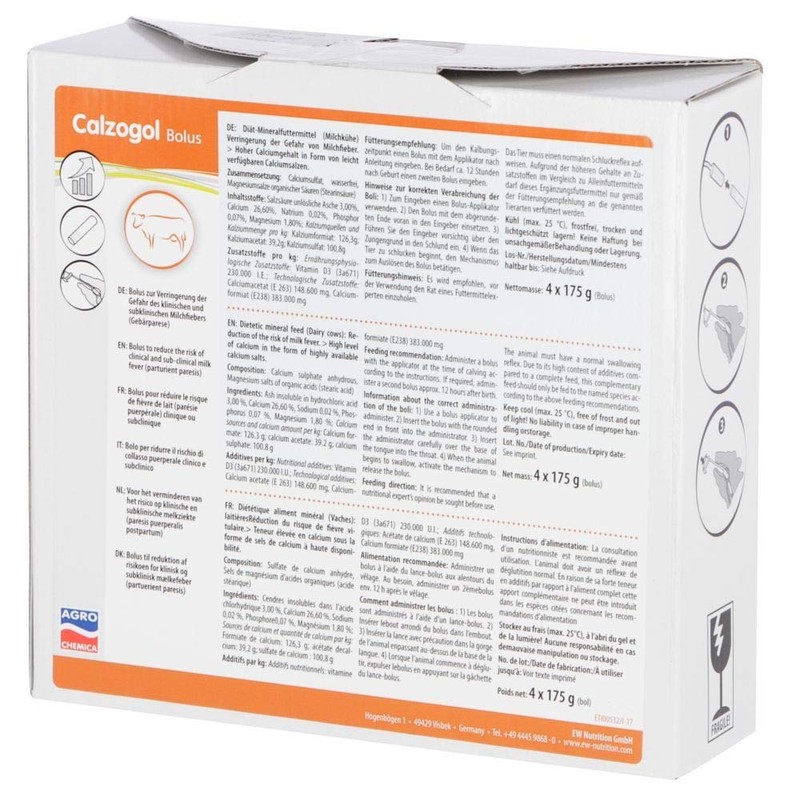 Kerbl Calzogol Bolus, Calcium Bolus 4 Bolus/Pack