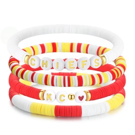 imani Gift for Football Fans K&C beads Bracelet Kansas City Inspired jewelry Bracelet set