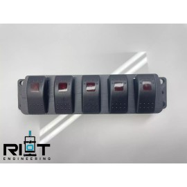 Riot Engineering 95-98 240sx Switch Panel - Red Toggle Switches - S14 AC Delete