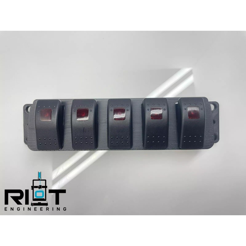 Riot Engineering 95-98 240sx Switch Panel - Red Toggle Switches