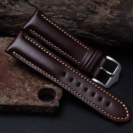 Strapseeker Premium Cowhide Top Grain Leather Percy Watch Band,Handcrafted Vintage Genuine Leather Watch Strap,Watch Bands for Men & Women, 22mm (Blue, 20mm)