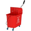 ZJMTOCYU Efficient Bucket with Wringer on Wheels for Floor Cleaning,