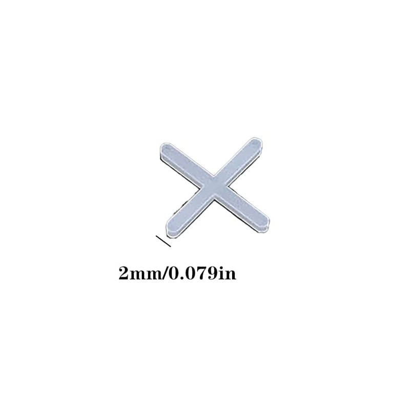 500 Pcs 2MM Plastic Tile Positioning Cross, Replaceable Tile Levelers