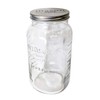 Grant Howard Jumbo Mason Embossed Glass Storage Jar, 136 oz, Clear