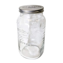 Grant Howard Jumbo Mason Embossed Glass Storage Jar, 136 oz, Clear