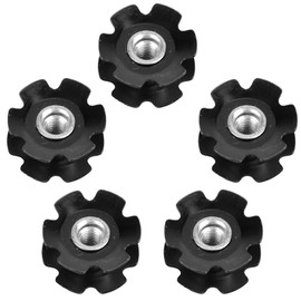Hominas Bicycle Fork Star Nut, 5 Pieces 28.6 mm Bicycle Headset Star Nut Sleeve Steel Alloy Threadless Star Nut Repair Parts for Front Fork
