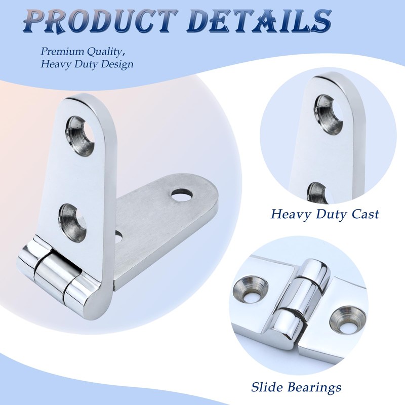 YANYUCB Boat Hatch Hinge 316 Stainless Steel Hinges,Heavy Duty Boat